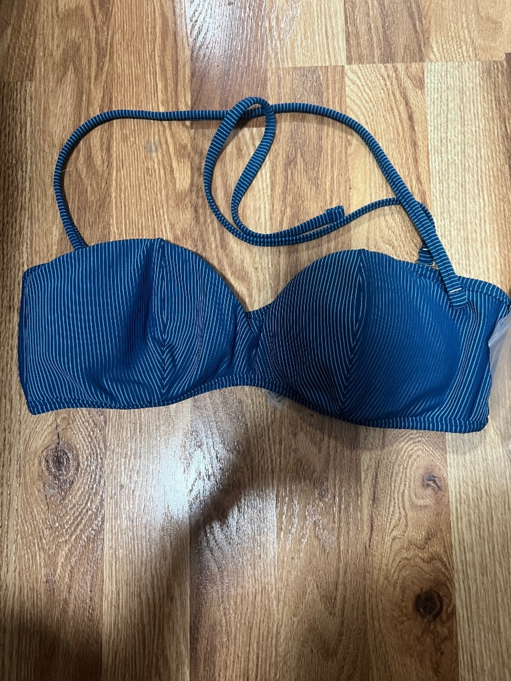 Victoria's Secret Two-Tone Ribbed Strapless Bandeau Bikini Top